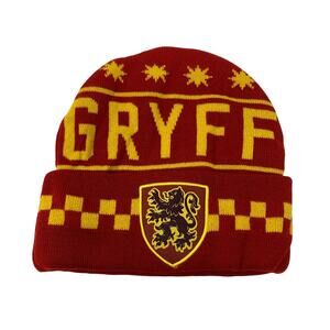Harry Potter Beanie Hat One Size Gryffindor Red Gold